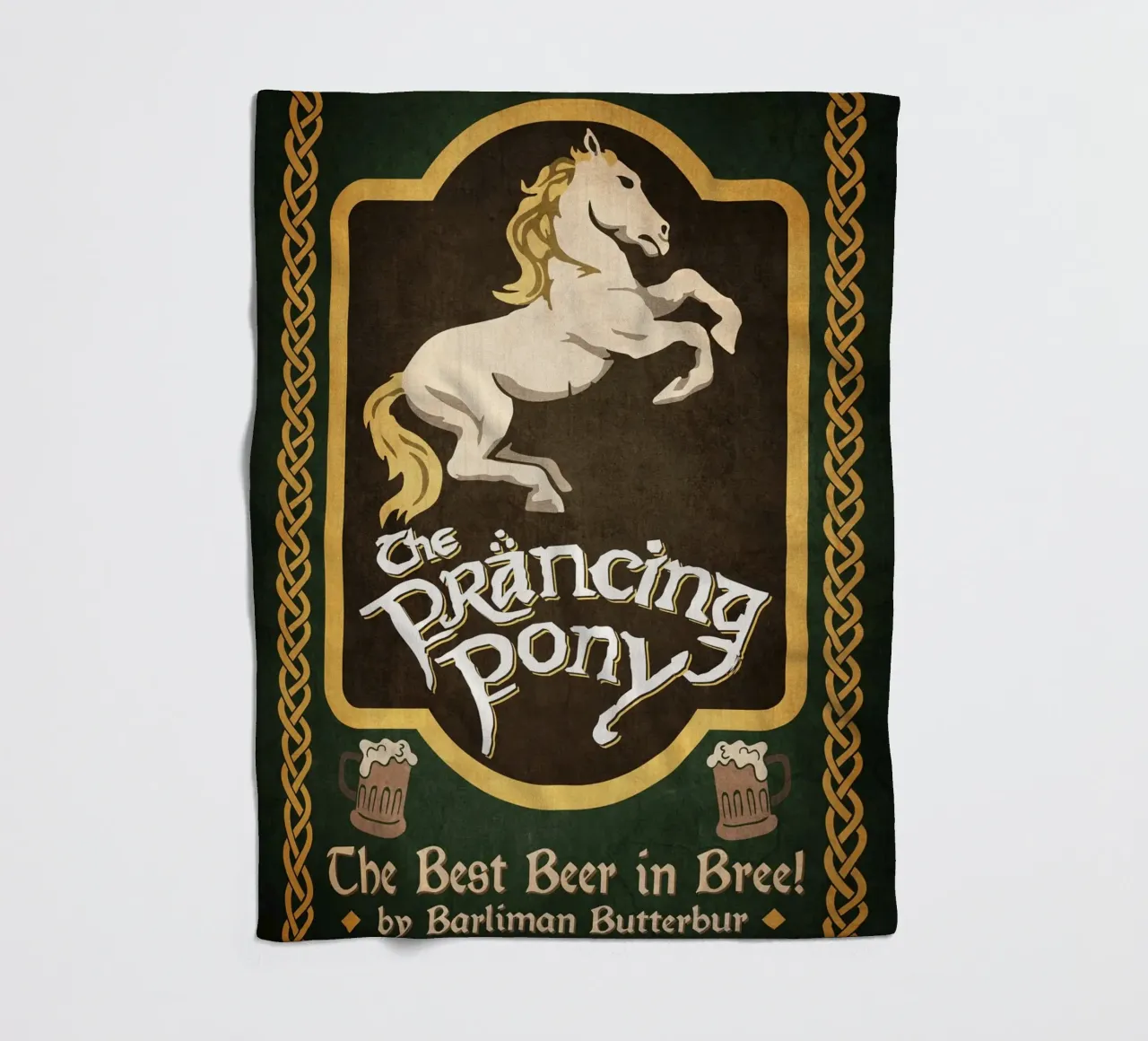 The Prancing Pony Bar fleece blanket by Junkie Movie
