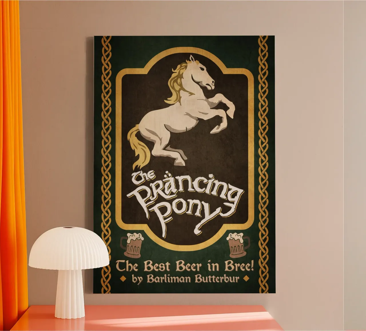 Il Prancing Pony Bar tela con Cornice a cassetta da Junkie Movie