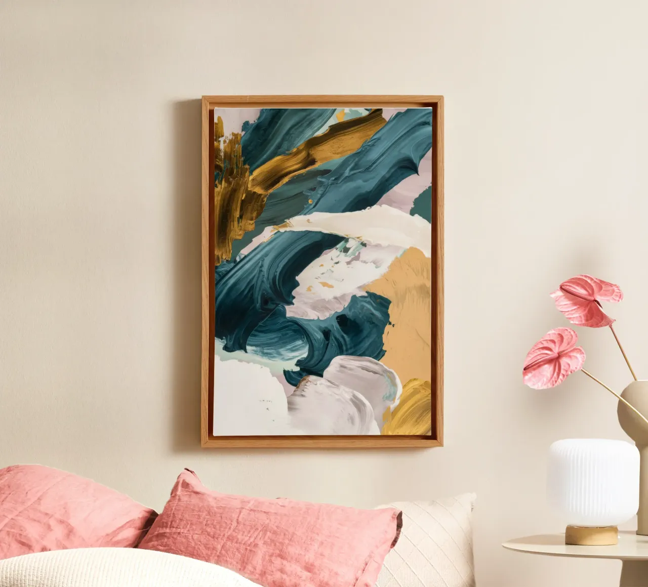 Smaragdsturm-Glide Leinwand mit Schattenfugenrahmen von Monarch Arc