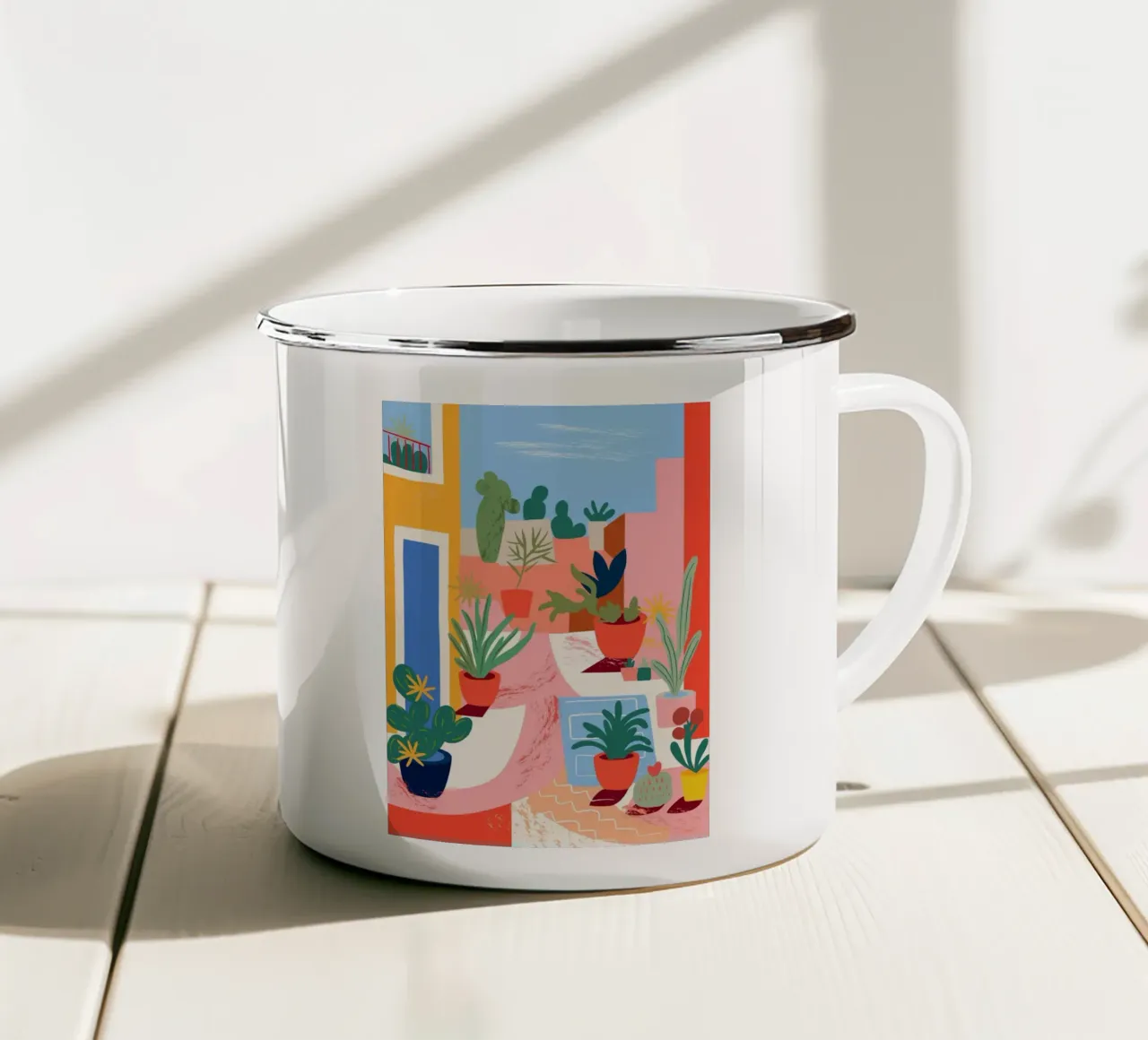 Cacti tazza in smalto da LisaArtes