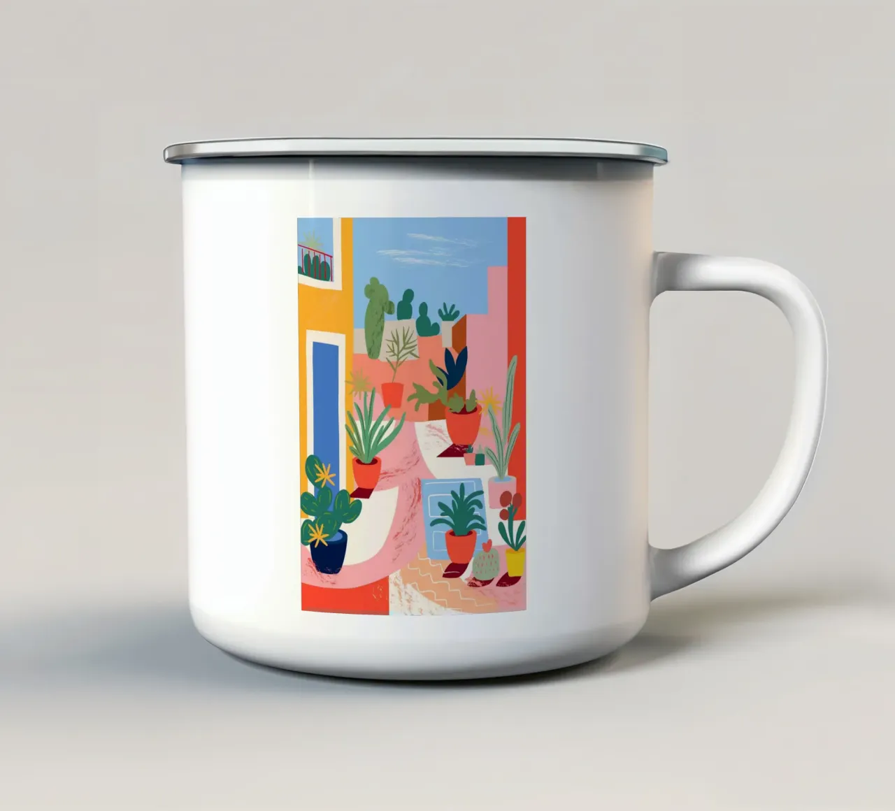 Cacti tazza in smalto da LisaArtes