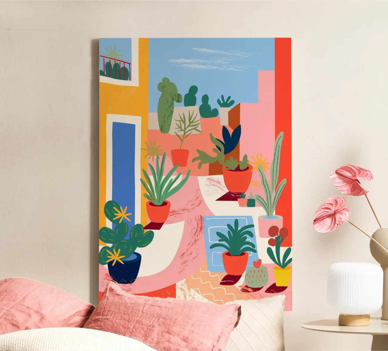 Cacti tela con Cornice a cassetta da LisaArtes