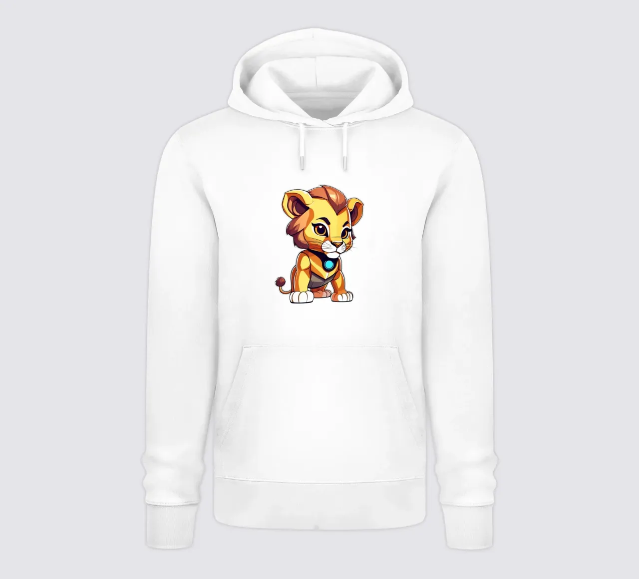 Leone, cucciolo di leone come supereroe_2 felpa con cappuccio da Tierisch bunt by LK