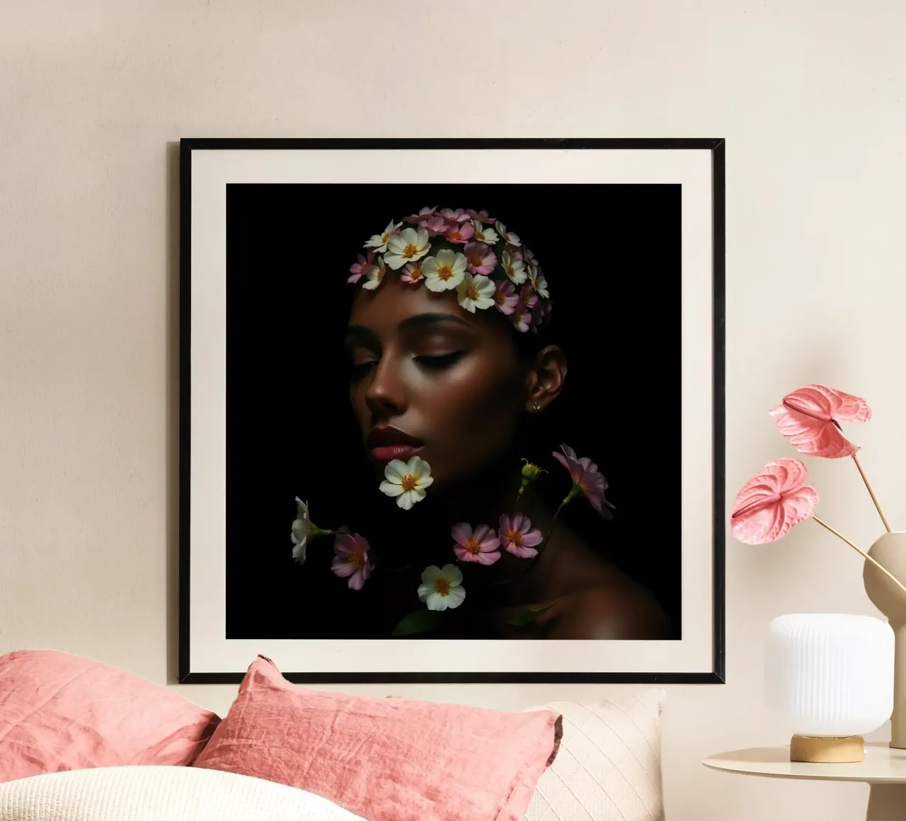 A graceful and elegant person with refined features planting poster by DesignDoodle