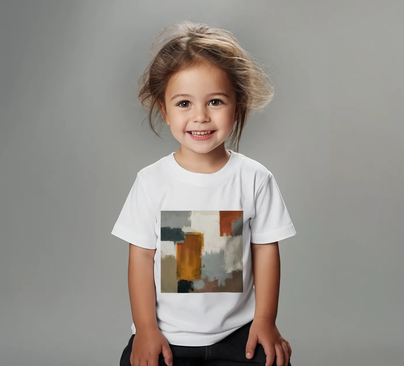 Gedempt structuurraster kinder t-shirt van Monarch Arc