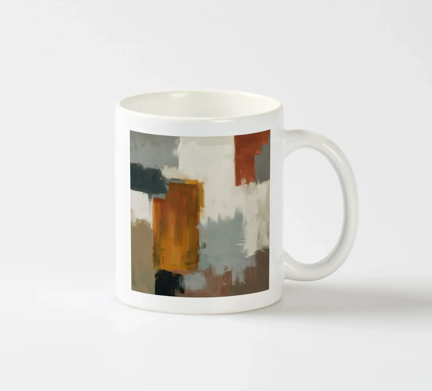 Muted Structure Grid ceramic mug by Monarch Arc