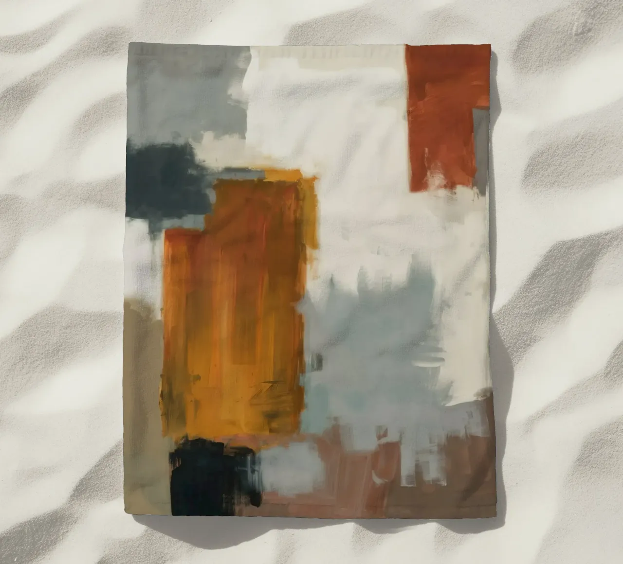 Muted Structure Grid beach towel by Monarch Arc