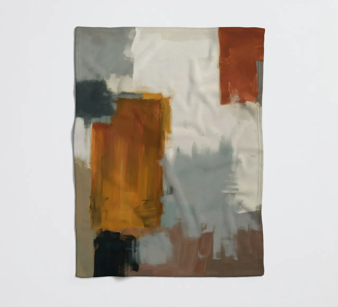 Muted Structure Grid fleece blanket by Monarch Arc