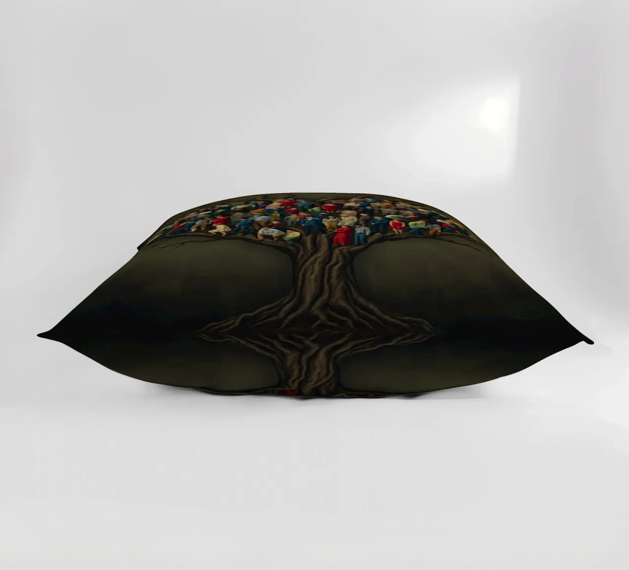 I membri della comunità si riuniscono in cima a un albero che rappresenta le connessioni cuscino da DesignDoodle