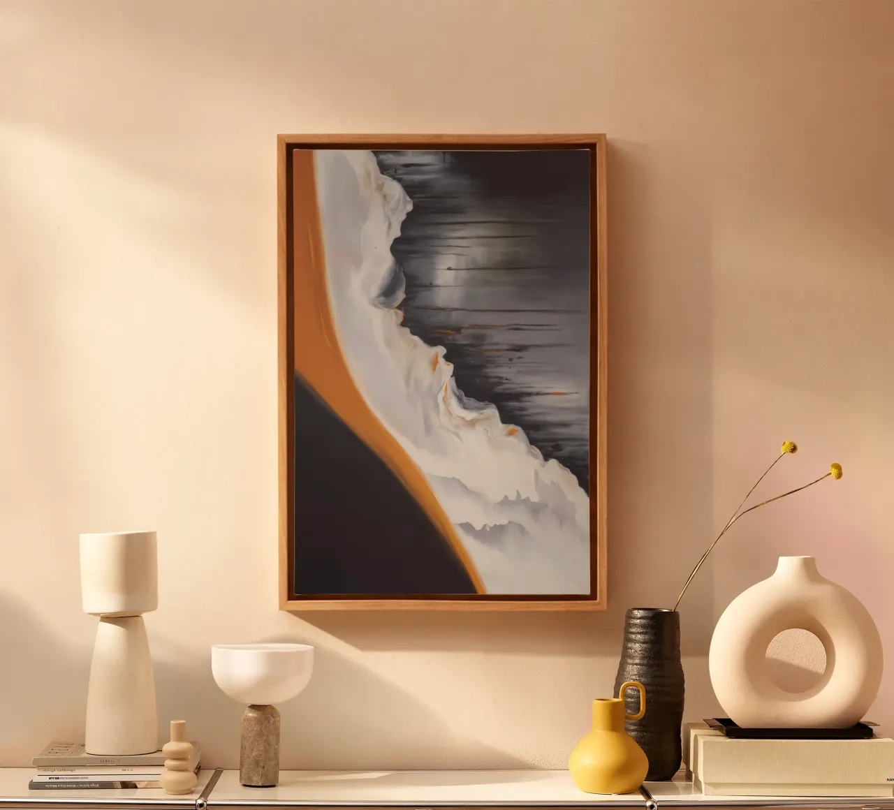Erosie Vlam Rand canvas met Baklijst van Monarch Arc