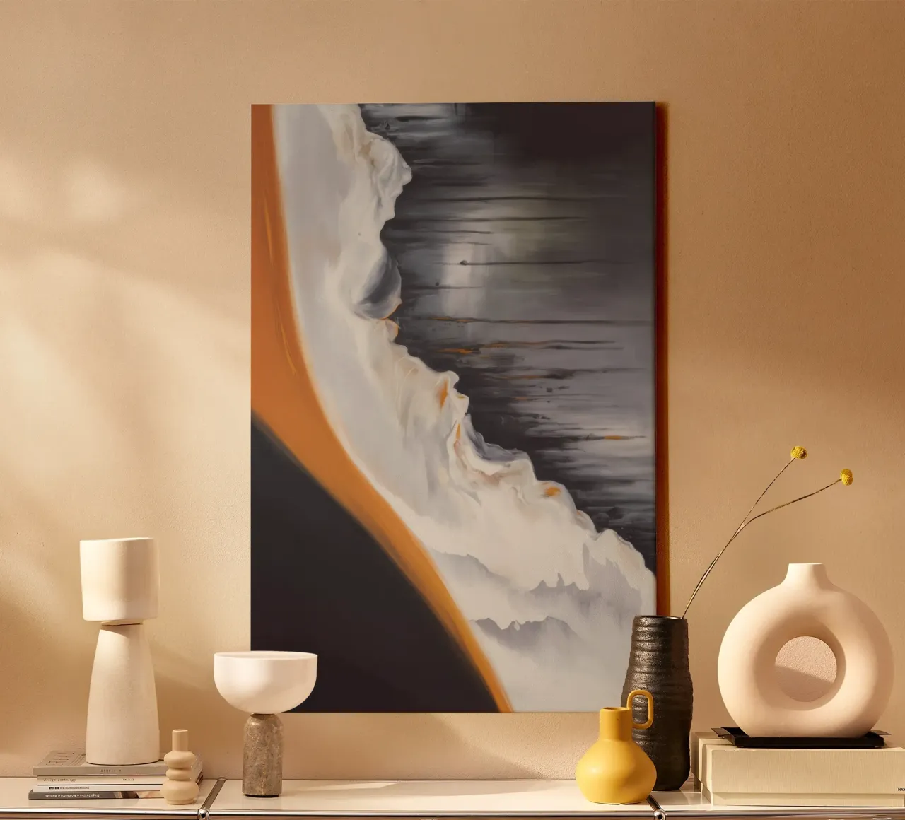 Erosie Vlam Rand canvas met Baklijst van Monarch Arc