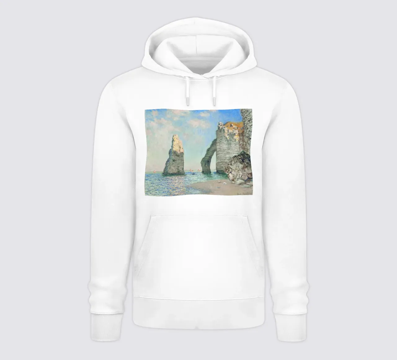Claude Monet's The Cliffs at Étretat (1885) hoodie by Classic Art Prints