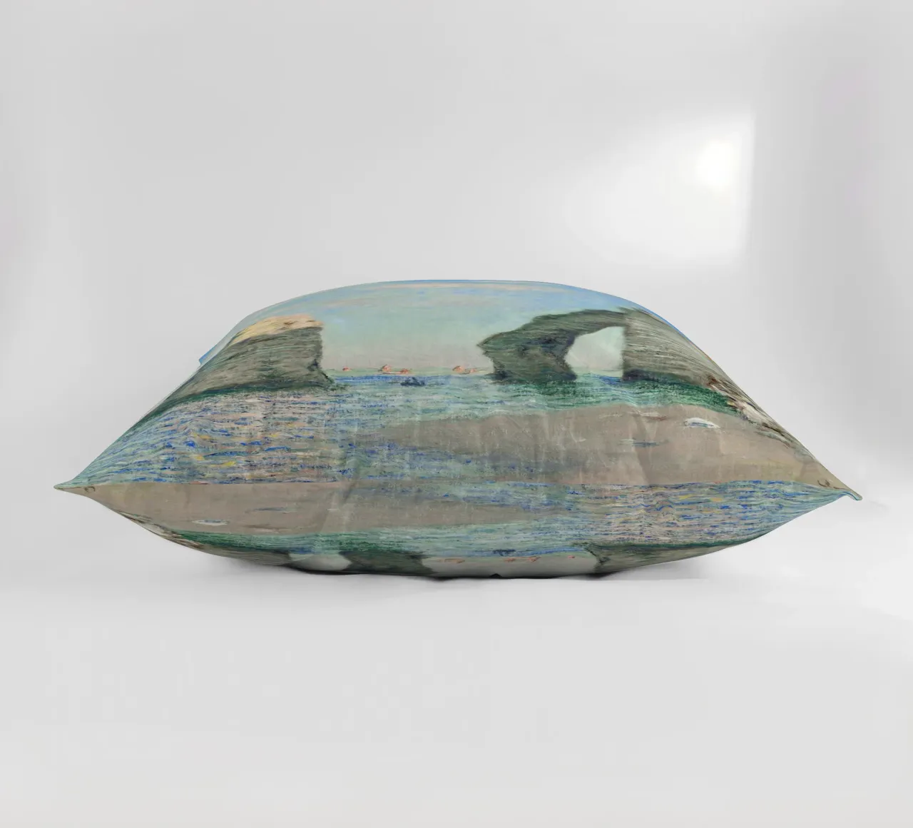 Claude Monet's The Cliffs at Étretat (1885) decorative cushion by Classic Art Prints