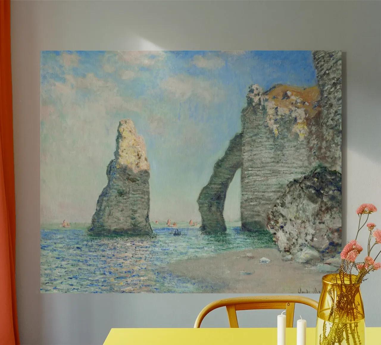 Claude Monet's The Cliffs at Étretat (1885) acrylic glass by Classic Art Prints