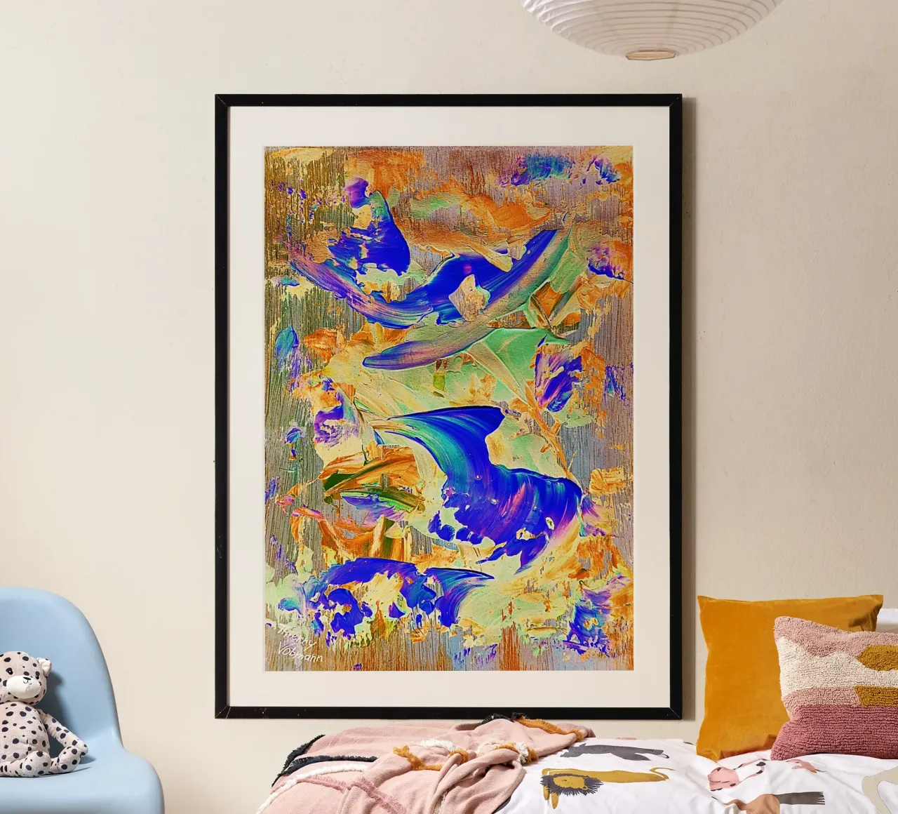 IDEAL GIFT 27 invers poster con telaio in legno da Thierry Vobmann Abstract painting