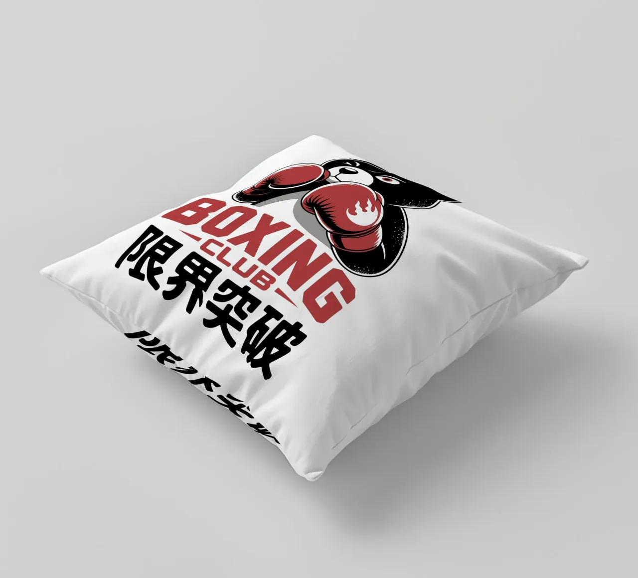 Orso da boxe giapponese - Arte del combattimento con i kanji di Limit Break cuscino da GameDay Studio