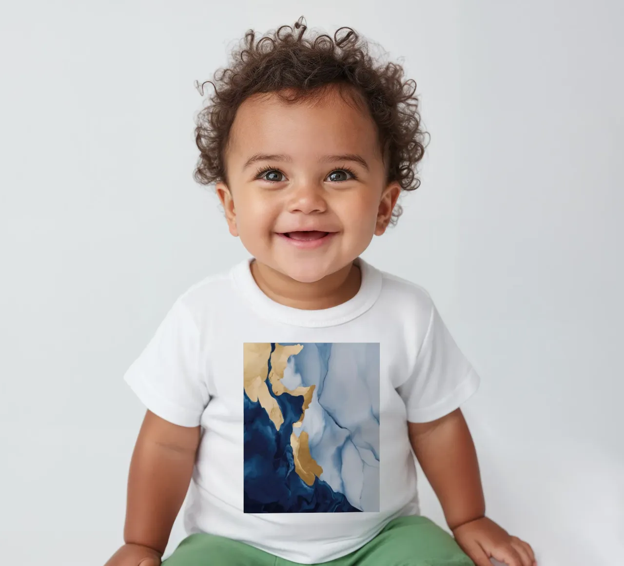 Golden Abyss Bloom baby t-shirt by Monarch Arc