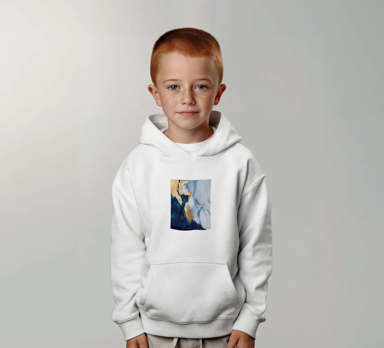 Golden Abyss Bloom kids hoodie by Monarch Arc