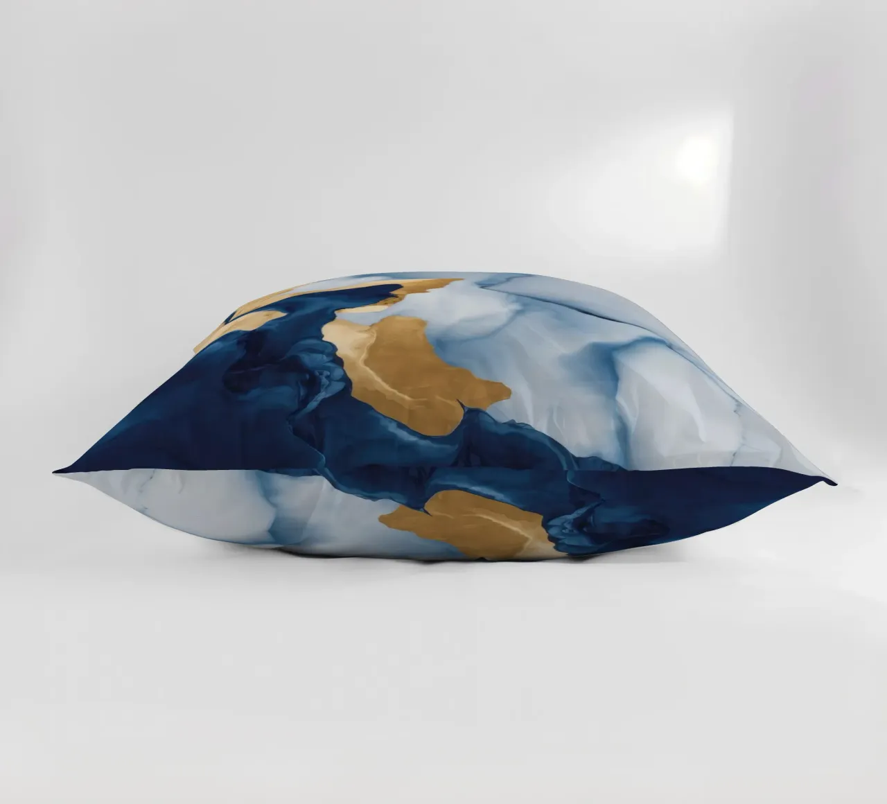 Golden Abyss Bloom decorative cushion by Monarch Arc