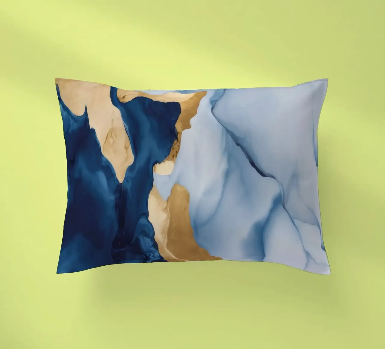 Golden Abyss Bloom decorative cushion by Monarch Arc