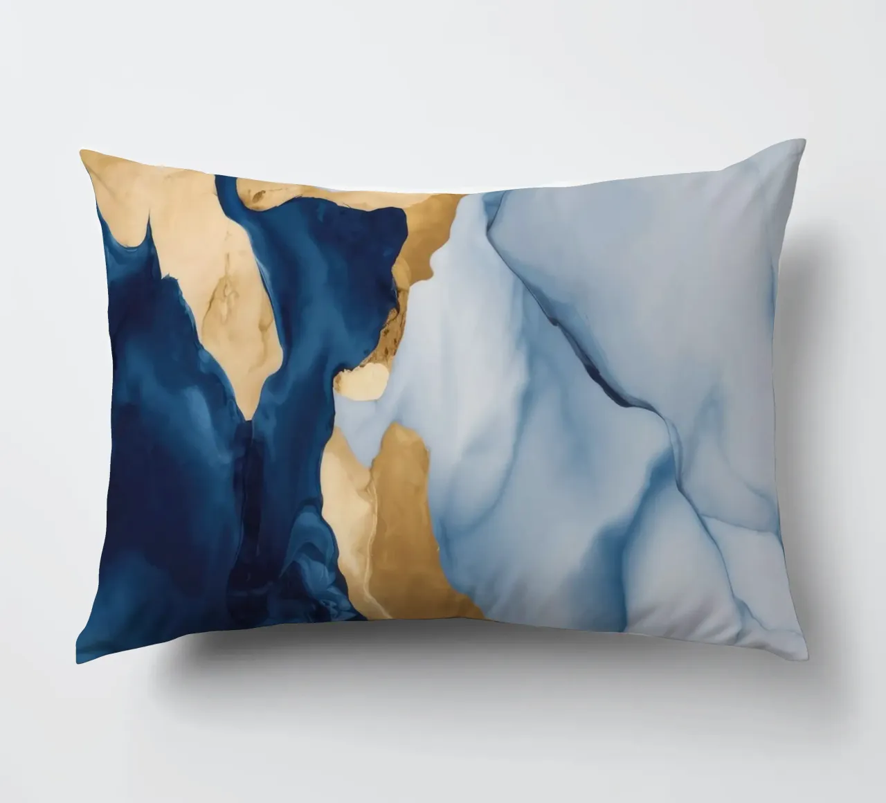 Golden Abyss Bloom decorative cushion by Monarch Arc