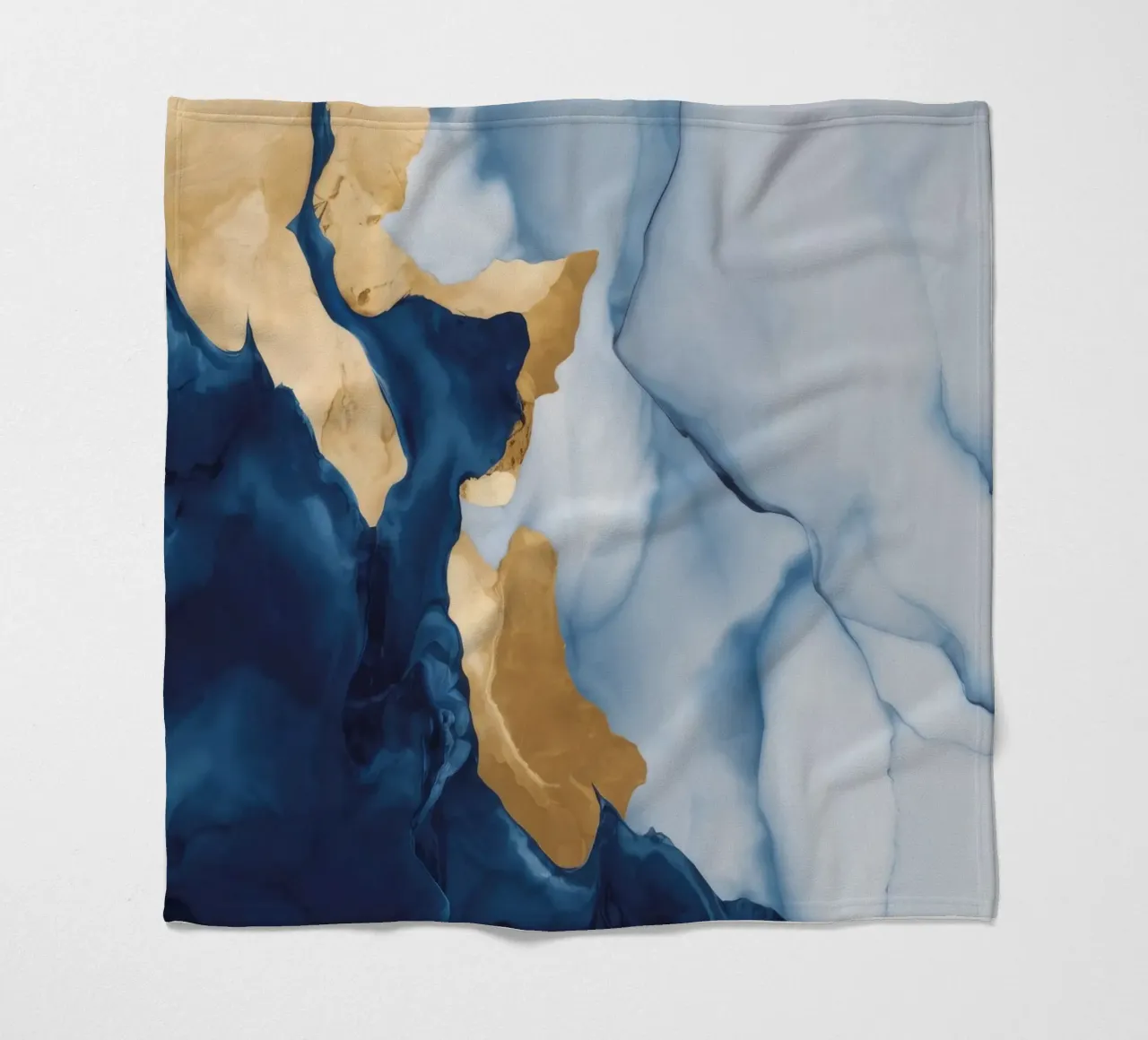 Golden Abyss Bloom fleece blanket by Monarch Arc