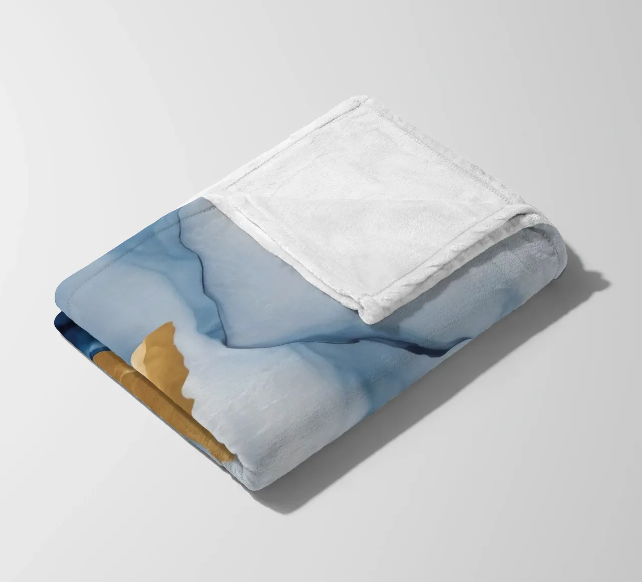 Golden Abyss Bloom fleece blanket by Monarch Arc