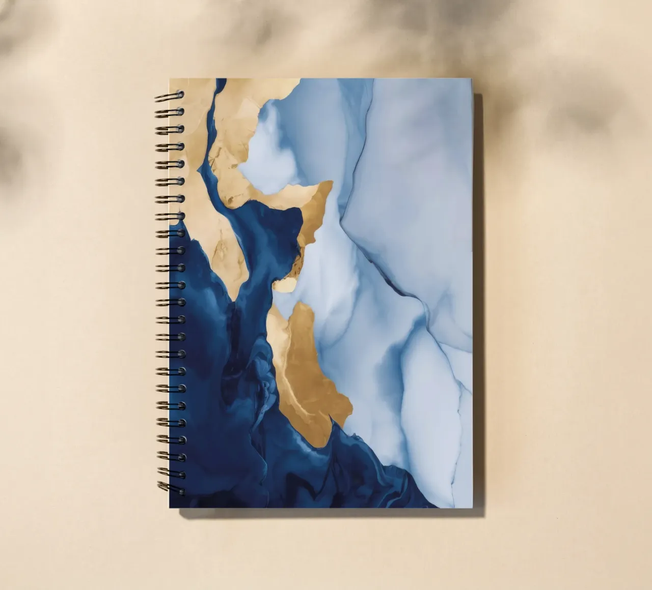 Golden Abyss Bloom spiral notebook by Monarch Arc