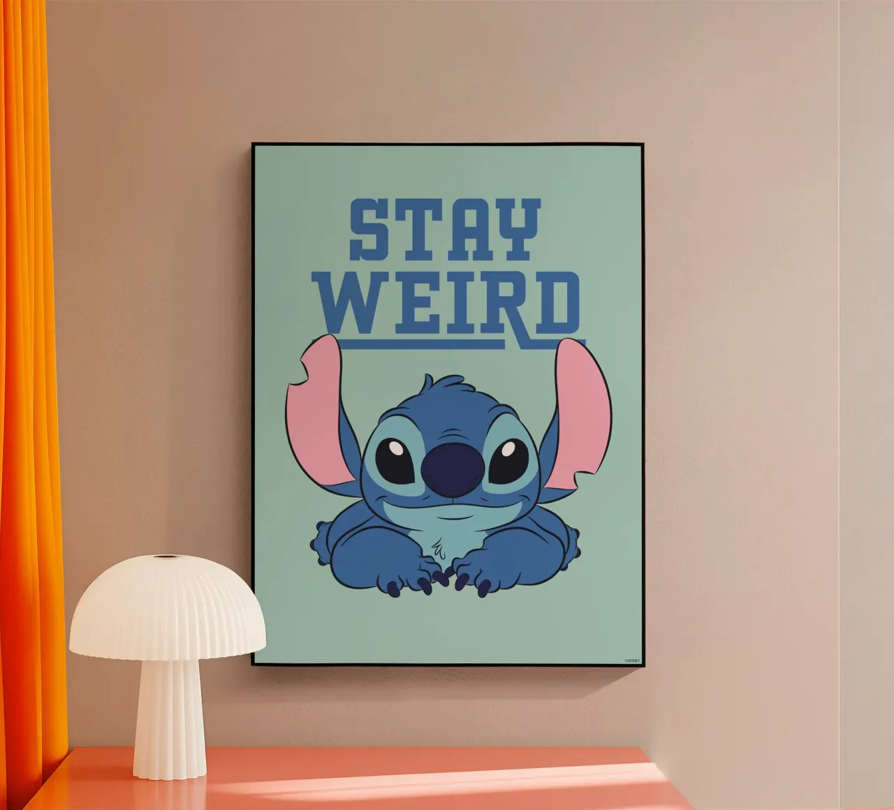 Stitch - Stay weird Acryl-Glas von Stitch