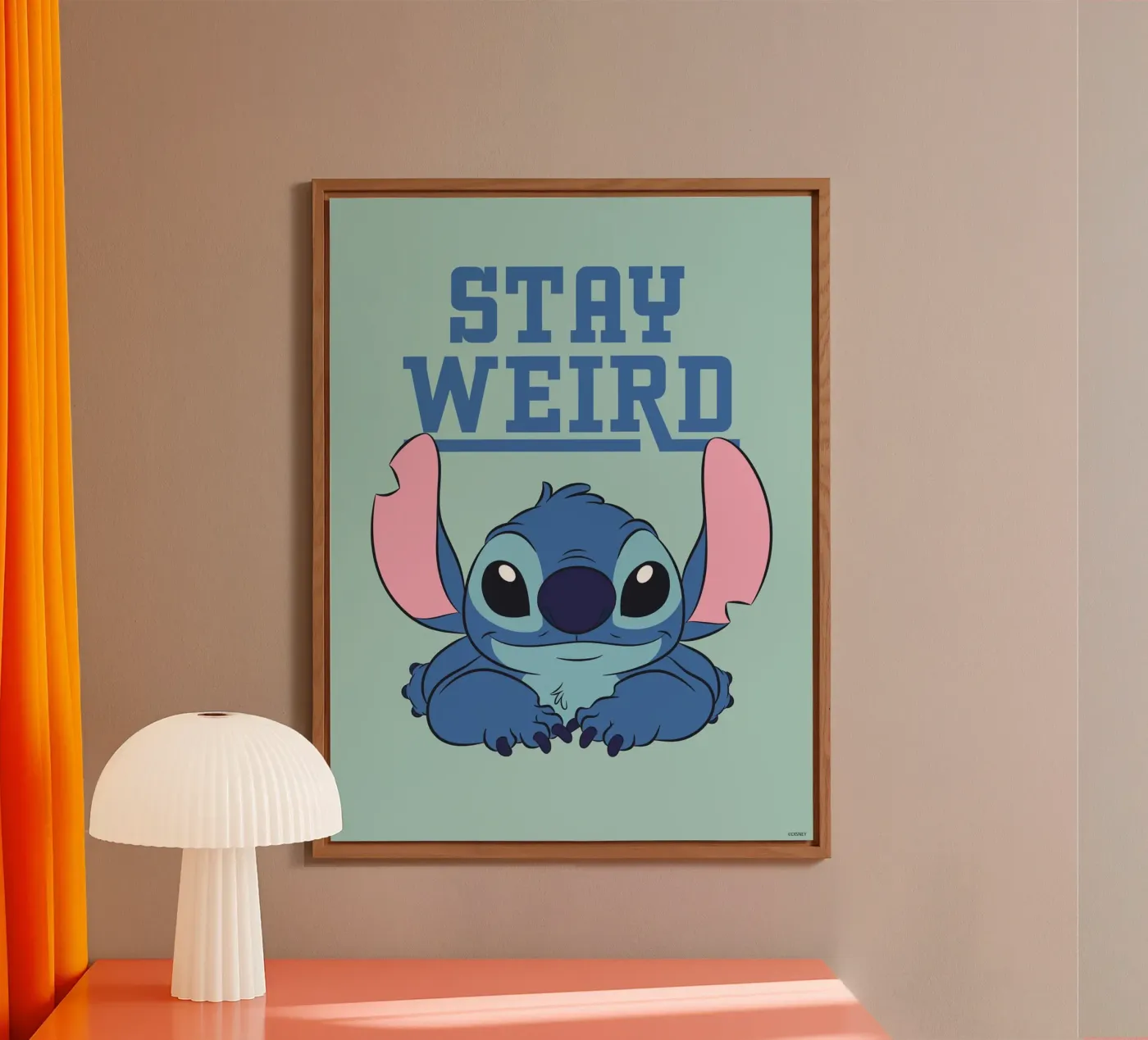 Stitch - Stay weird Alu-Dibond von Stitch