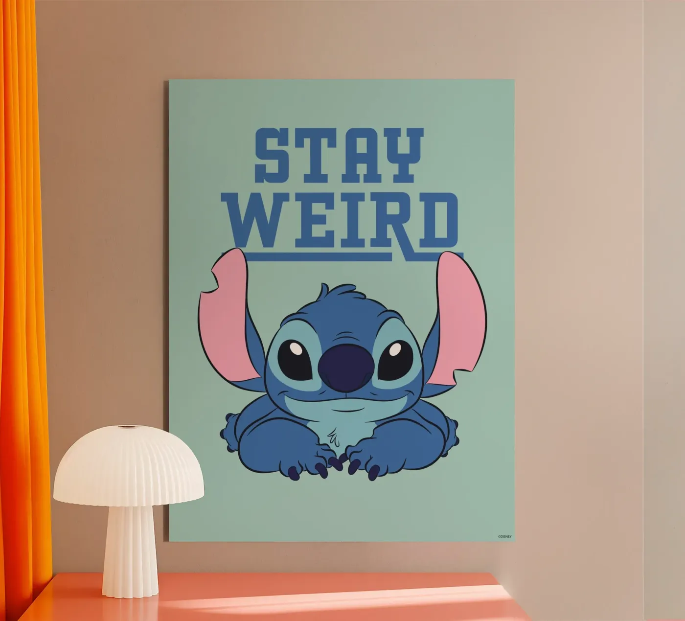 Stitch - Stay weird Alu-Dibond von Stitch