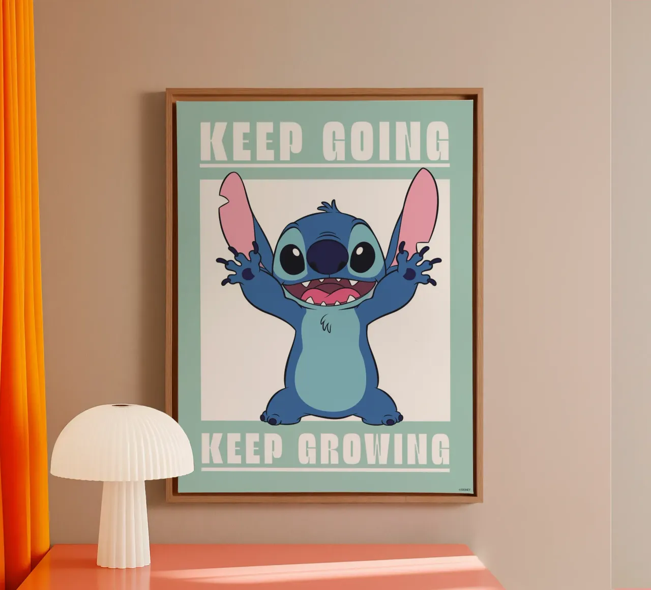 Stitch - keep going tela con Cornice a cassetta da Stitch