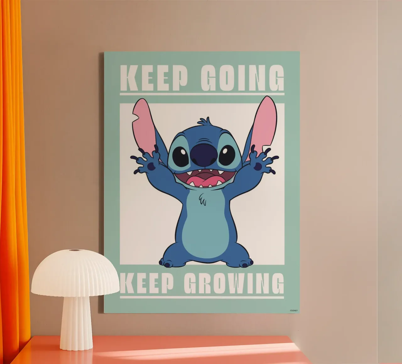 Stitch - keep going tela con Cornice a cassetta da Stitch