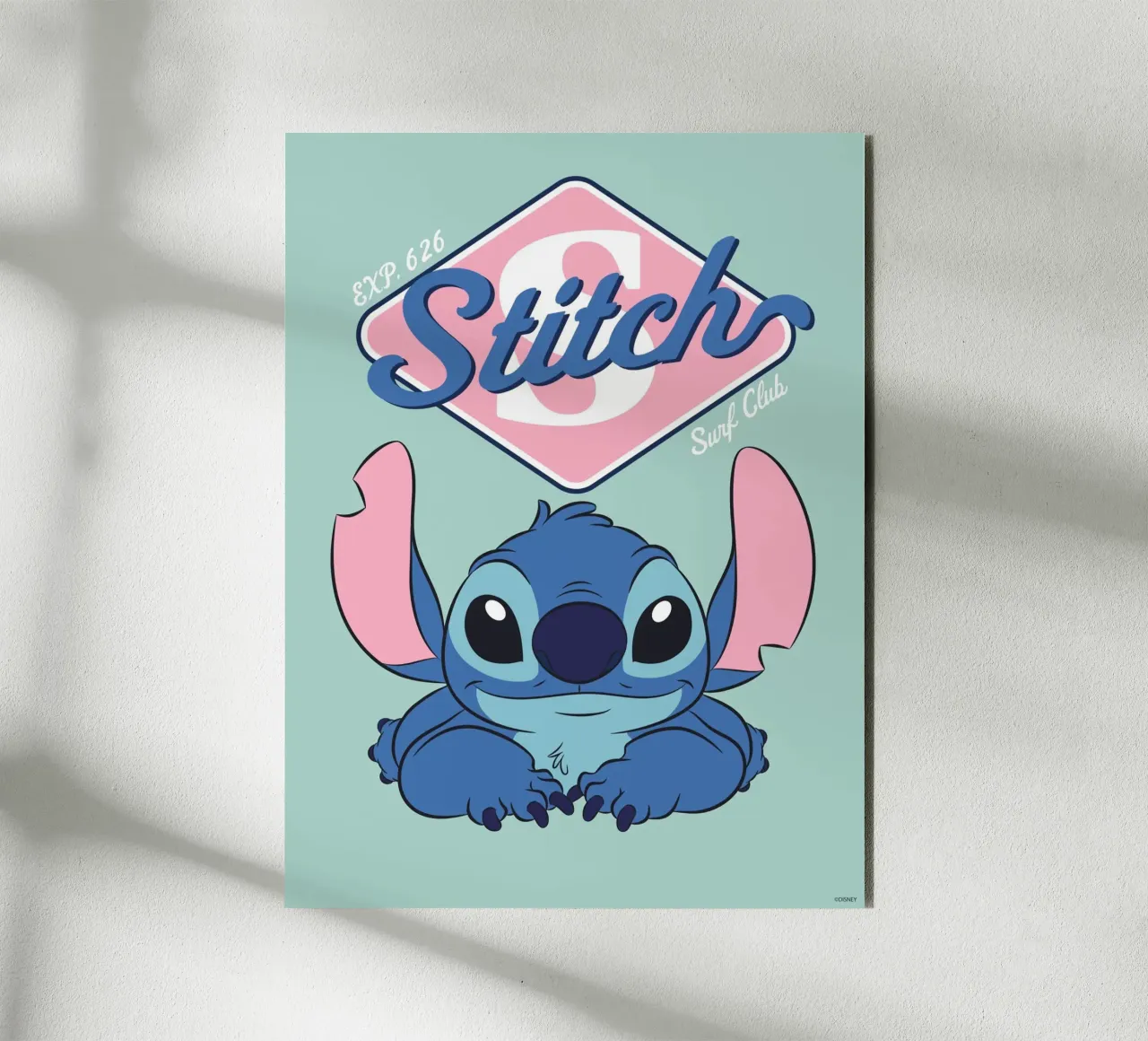Stitch - Surf Club Alu-Dibond von Stitch