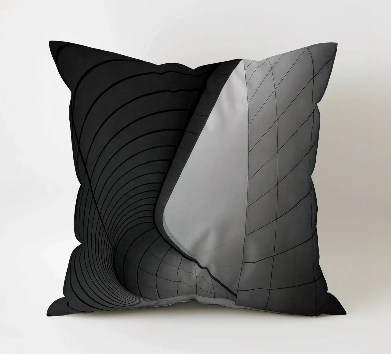 Curve ipnotiche a Tokyo - Ode all'architettura futuristica cuscino da Black & White