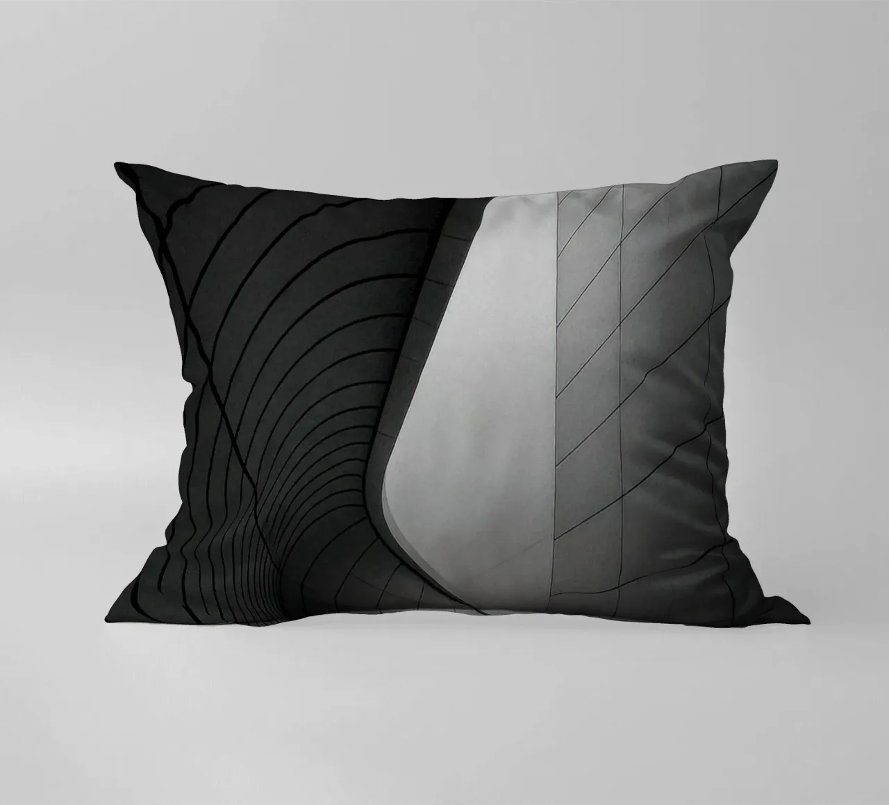 Curve ipnotiche a Tokyo - Ode all'architettura futuristica cuscino da Black & White