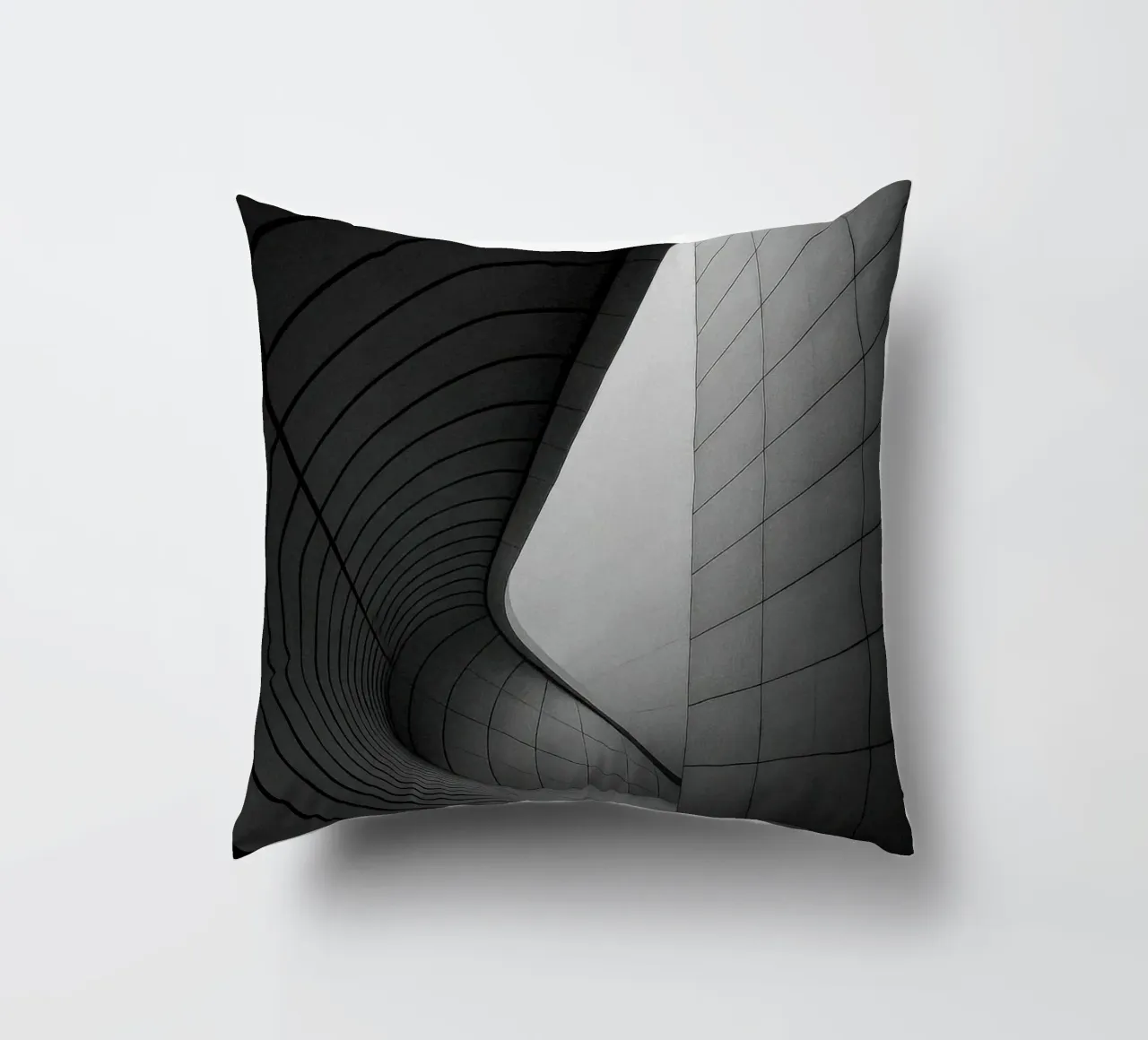 Curve ipnotiche a Tokyo - Ode all'architettura futuristica cuscino da Black & White