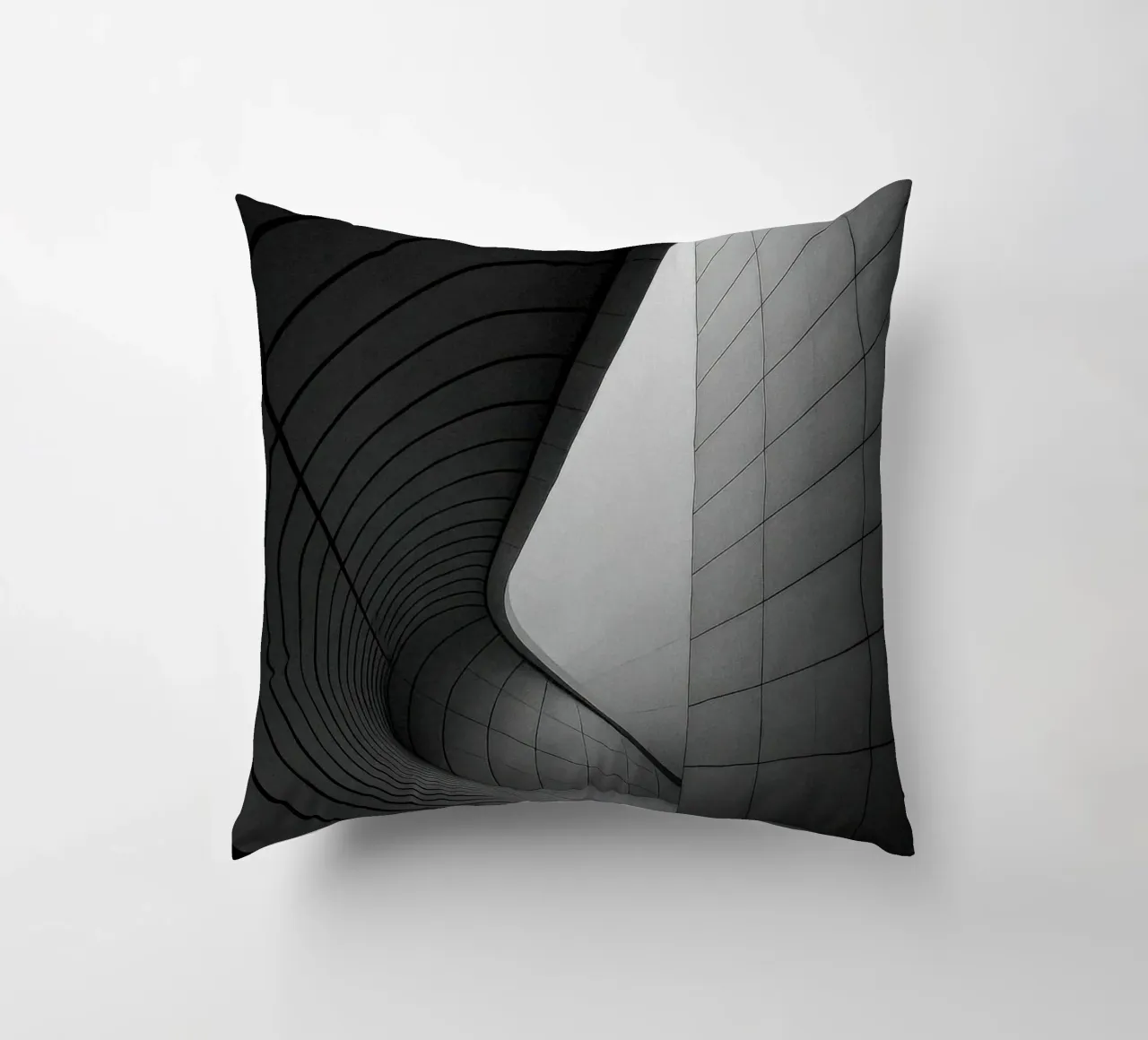 Curve ipnotiche a Tokyo - Ode all'architettura futuristica cuscino da Black & White