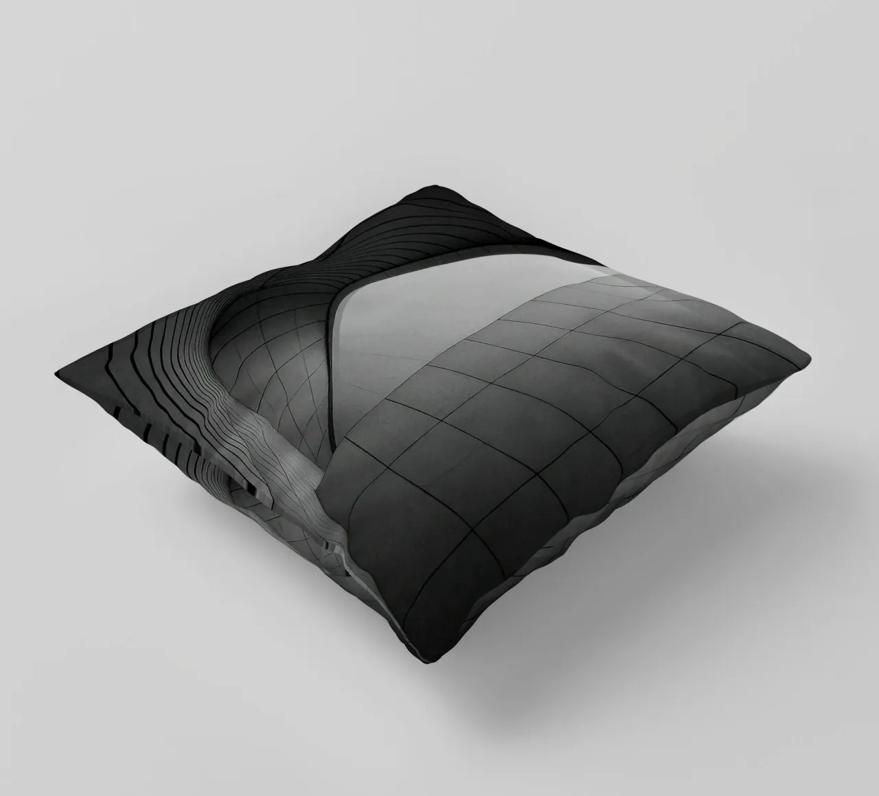 Curve ipnotiche a Tokyo - Ode all'architettura futuristica cuscino da Black & White