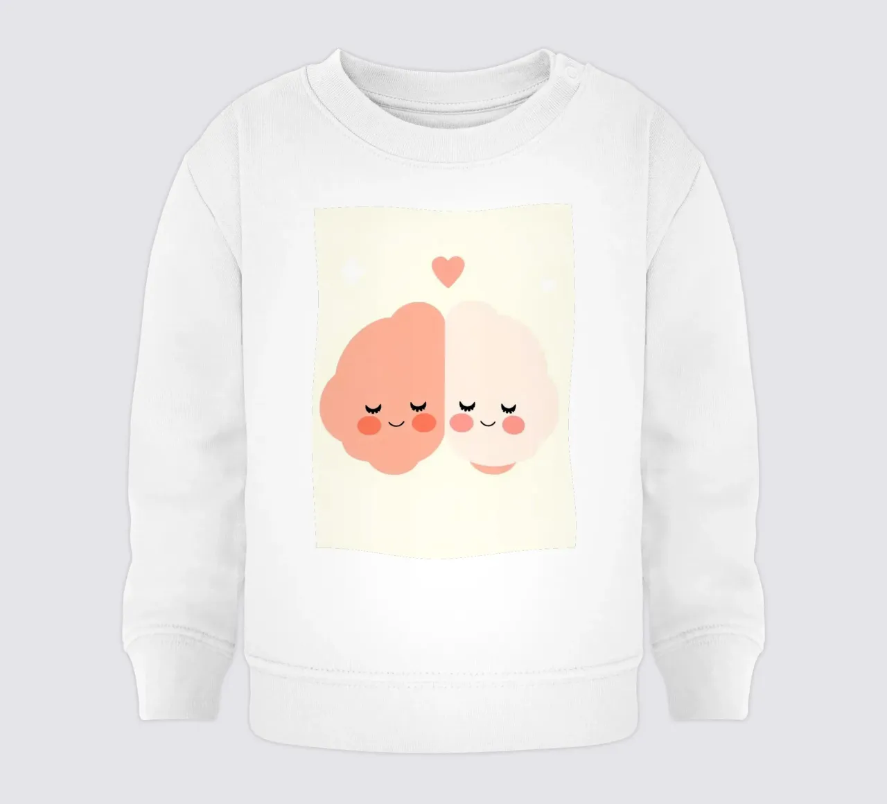 Dos alegres personajes cerebrales compartiendo un momento de alegría sudadera de bebé de DesignDoodle