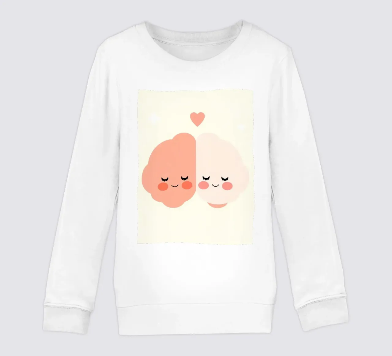 Dos alegres personajes cerebrales compartiendo un momento de alegría sudadera para niño de DesignDoodle