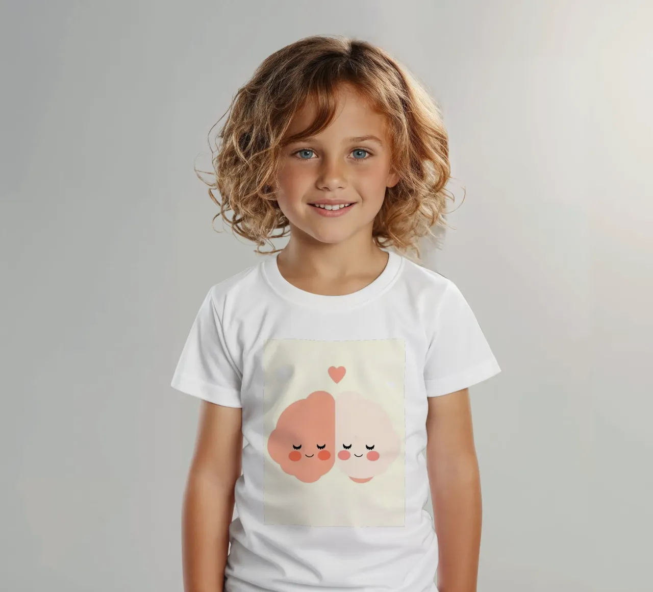 Deux joyeux personnages cérébraux partageant un moment de joie t-shirt enfant de DesignDoodle