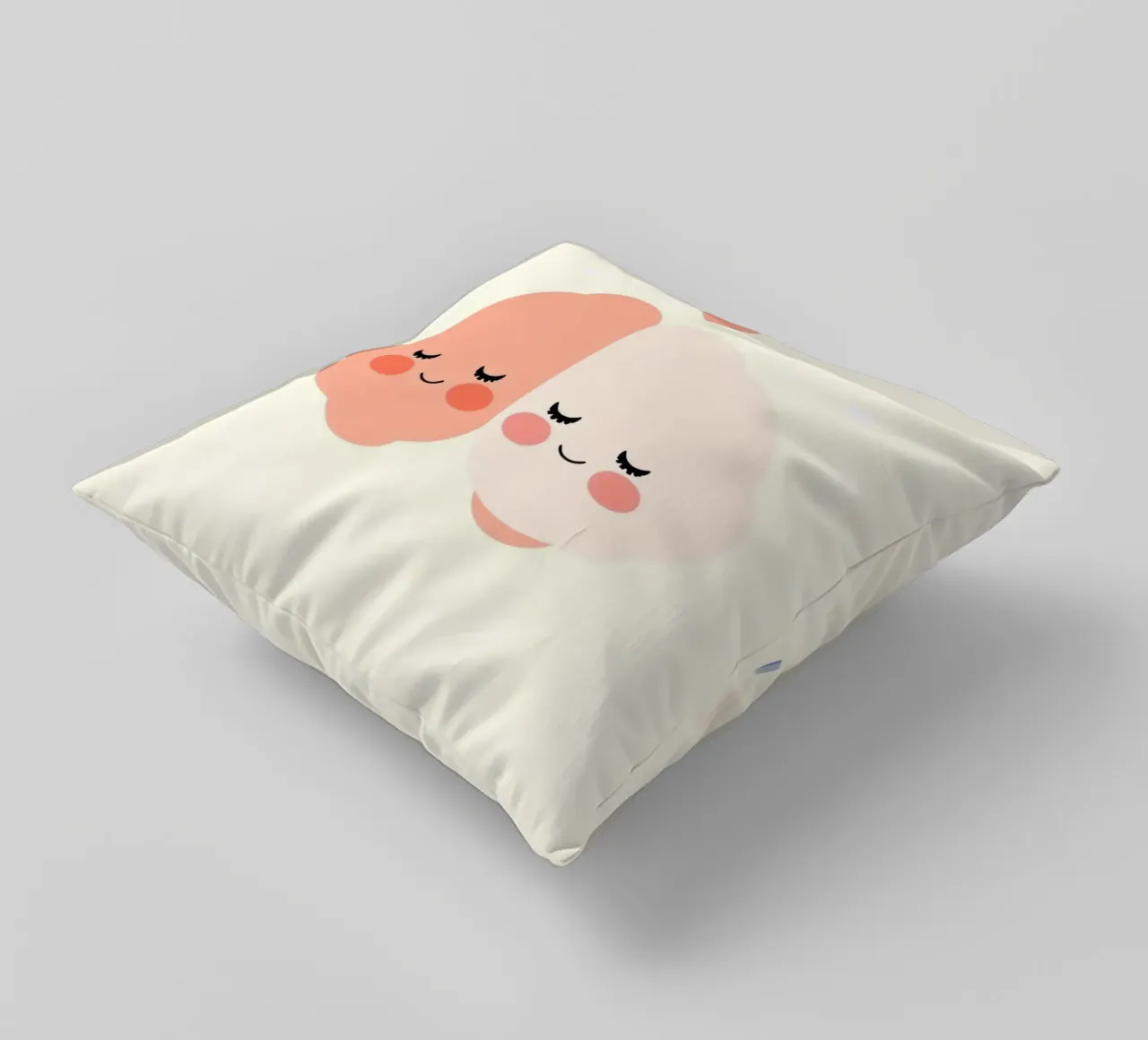 Two cheerful brain characters sharing a joyful moment decorative cushion by DesignDoodle