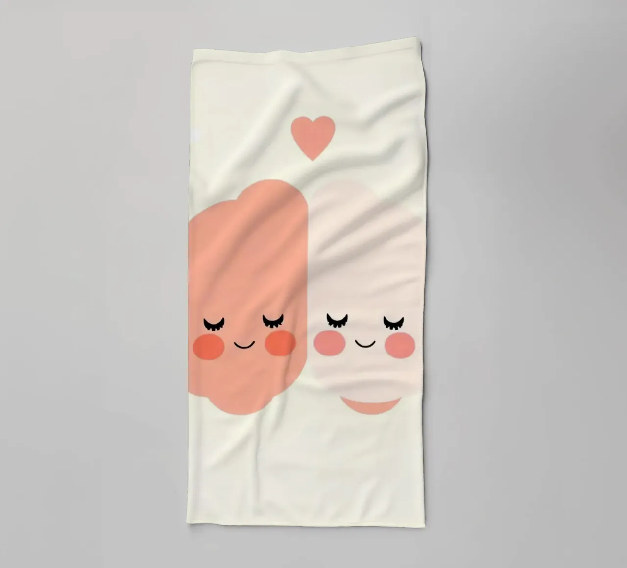 Two cheerful brain characters sharing a joyful moment towel by DesignDoodle