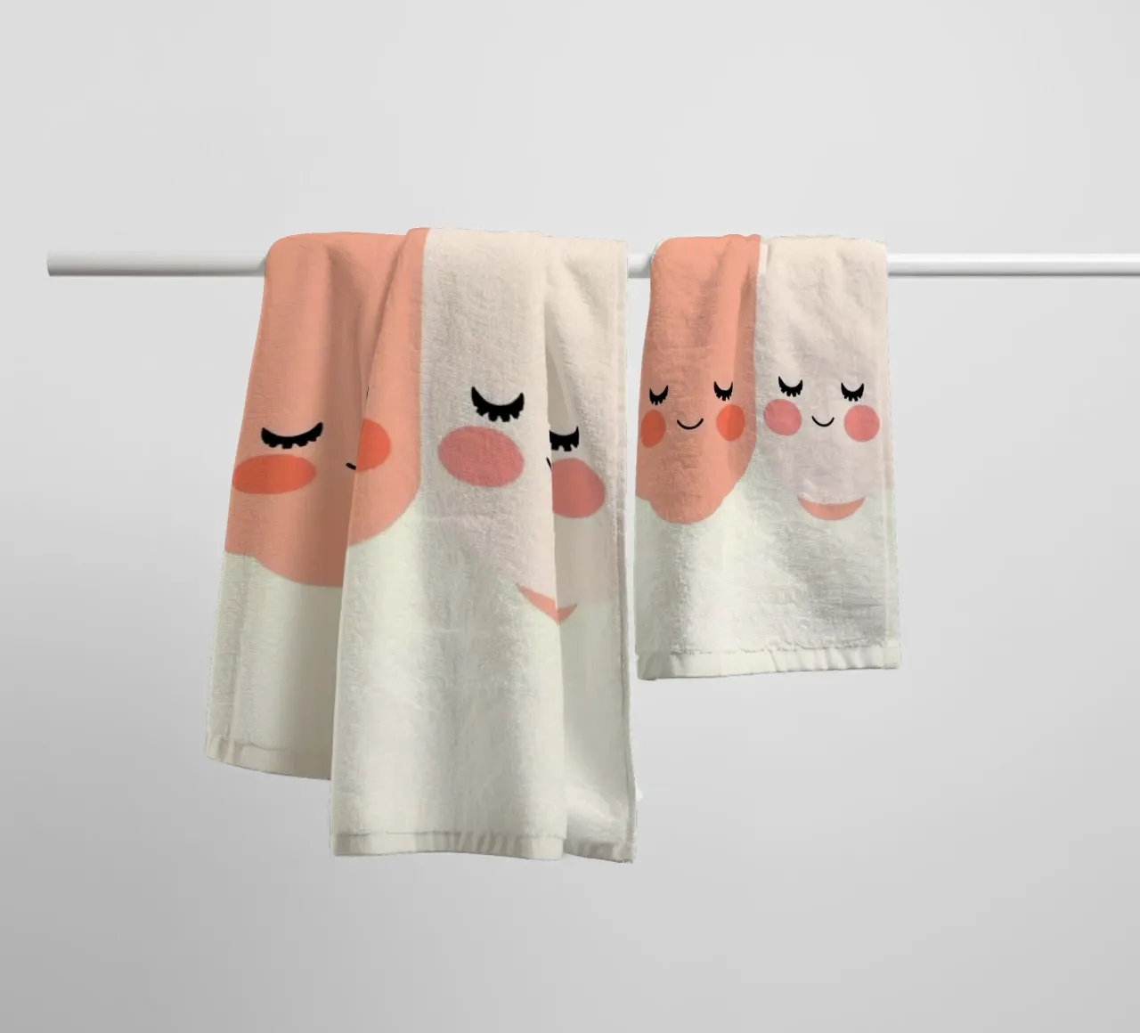 Two cheerful brain characters sharing a joyful moment towel by DesignDoodle