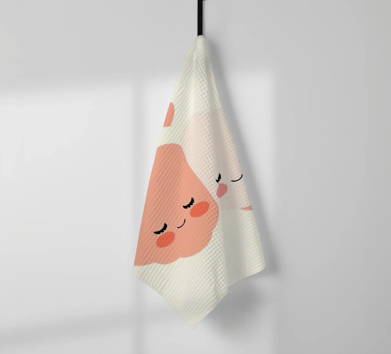 Two cheerful brain characters sharing a joyful moment tea towel by DesignDoodle