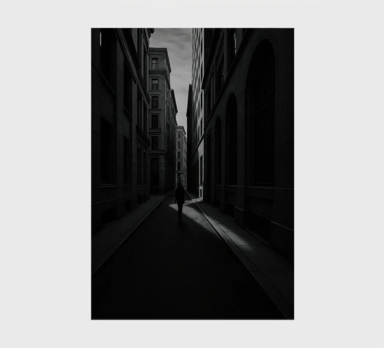 Urban solitude in Berlin - The art of shadow and silence notebook by Black & White