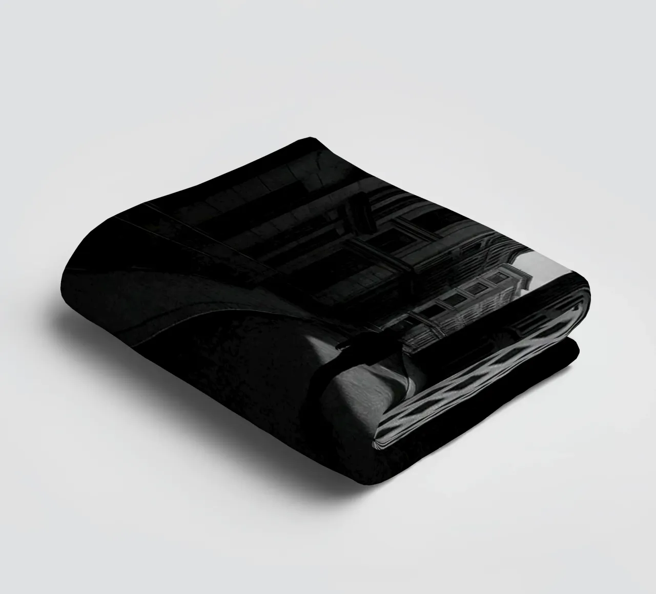 Urban solitude in Berlin - The art of shadow and silence towel by Black & White