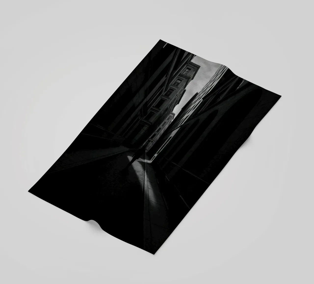 Urban solitude in Berlin - The art of shadow and silence beach towel by Black & White