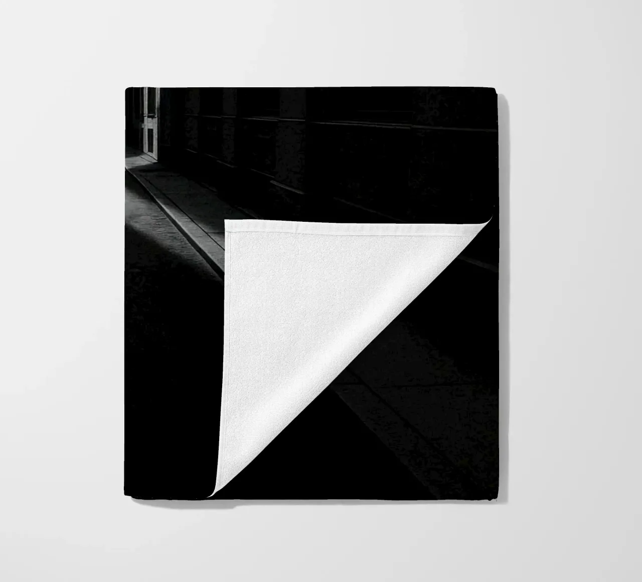 Urban solitude in Berlin - The art of shadow and silence beach towel by Black & White